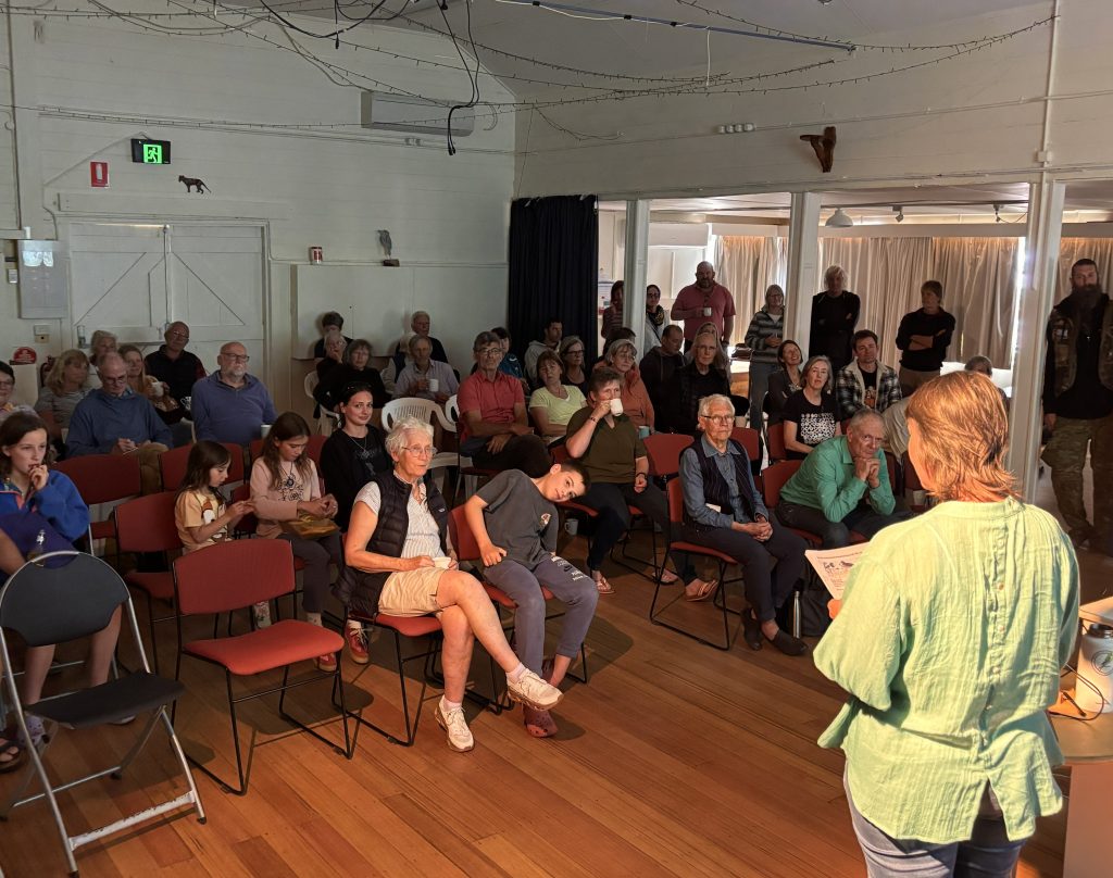 Rachel speaking about shorebirds